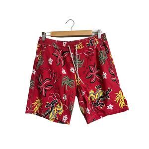 J. Crew Tropical Fish Flowers Swim Trunks Medium NWT